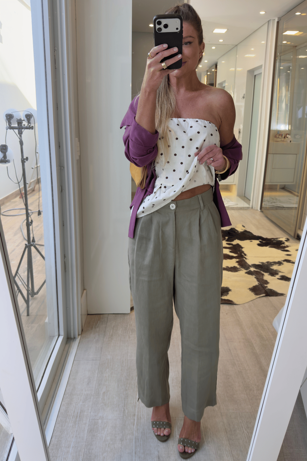 Calça baggy em linho Natasha Calça baggy em linho Natasha