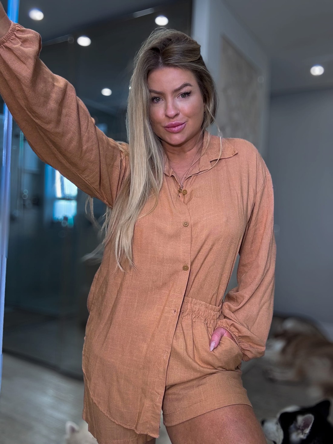 Conjunto camisa e short Eliza Conjunto camisa e short Eliza