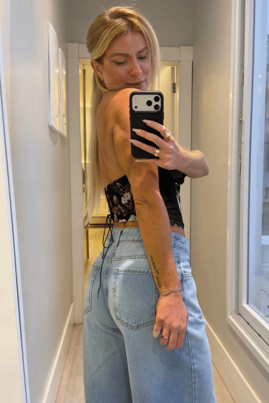 Calça jeans wide leg Jane Calça jeans wide leg Jane