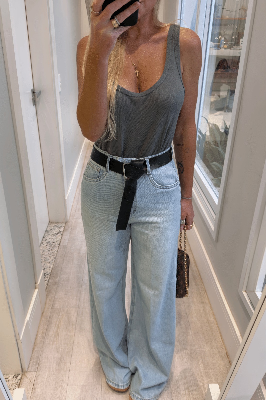 Calça jeans wide leg Samantha Calça jeans wide leg Samantha