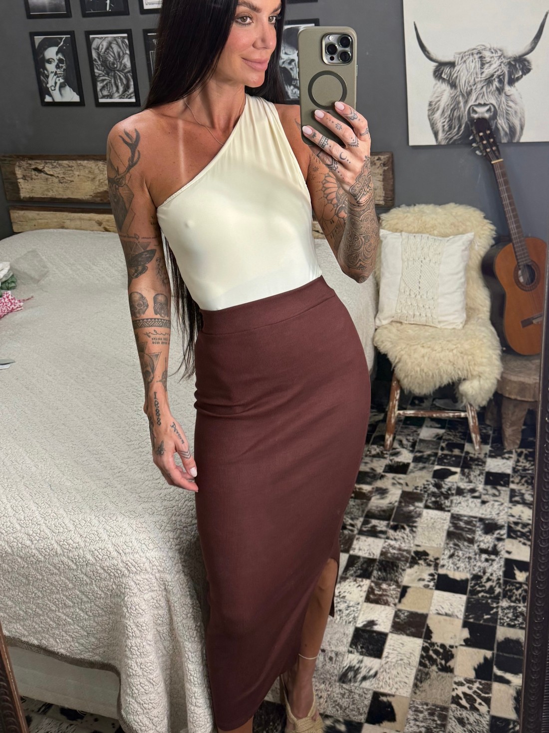 Body ombro único tecido de biquíni Diana Body ombro único tecido de biquíni Diana