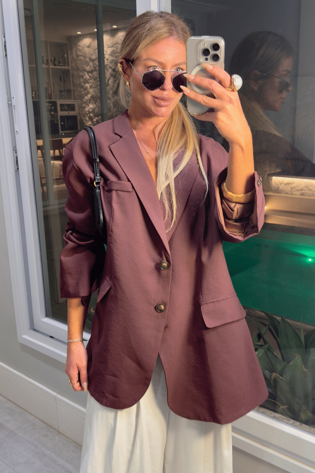 Blazer alfaiataria alongado over Muriel Blazer alfaiataria alongado over Muriel