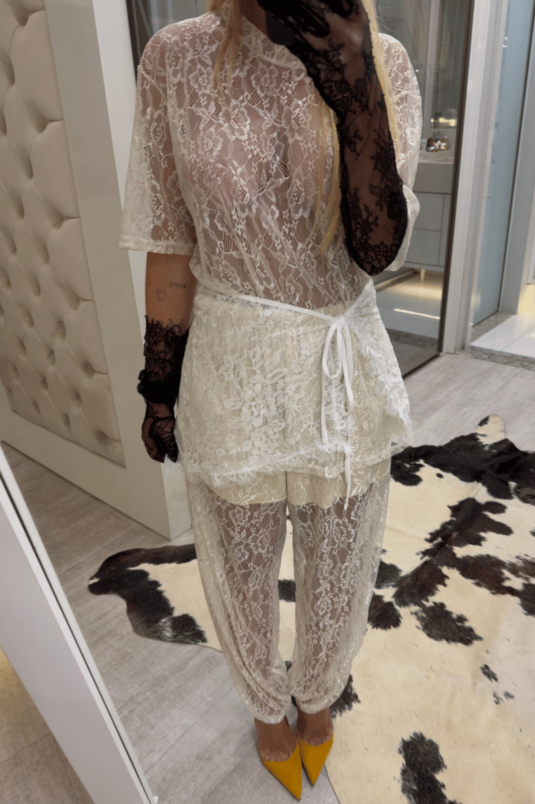 Calça Aladim em renda Bárbara Calça Aladim em renda Bárbara