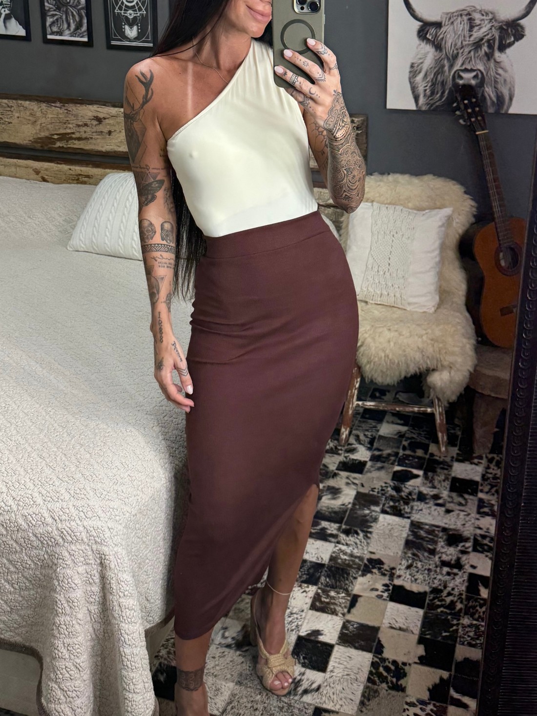 Body ombro único tecido de biquíni Diana Body ombro único tecido de biquíni Diana