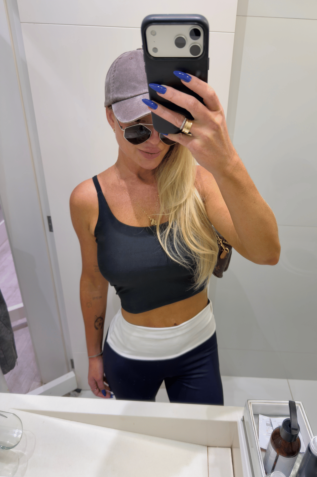 Conjunto calça flare e top faixa PB bicolor Indiara