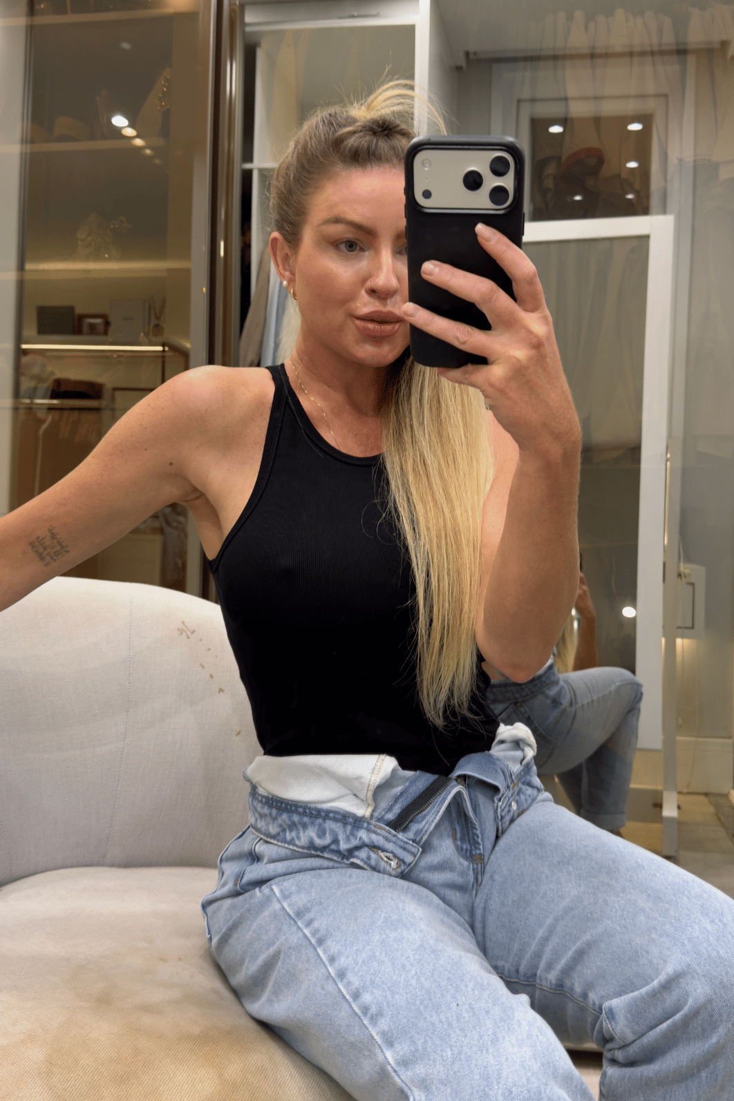 Blusa regata canelada PRETA Blusa regata canelada PRETA