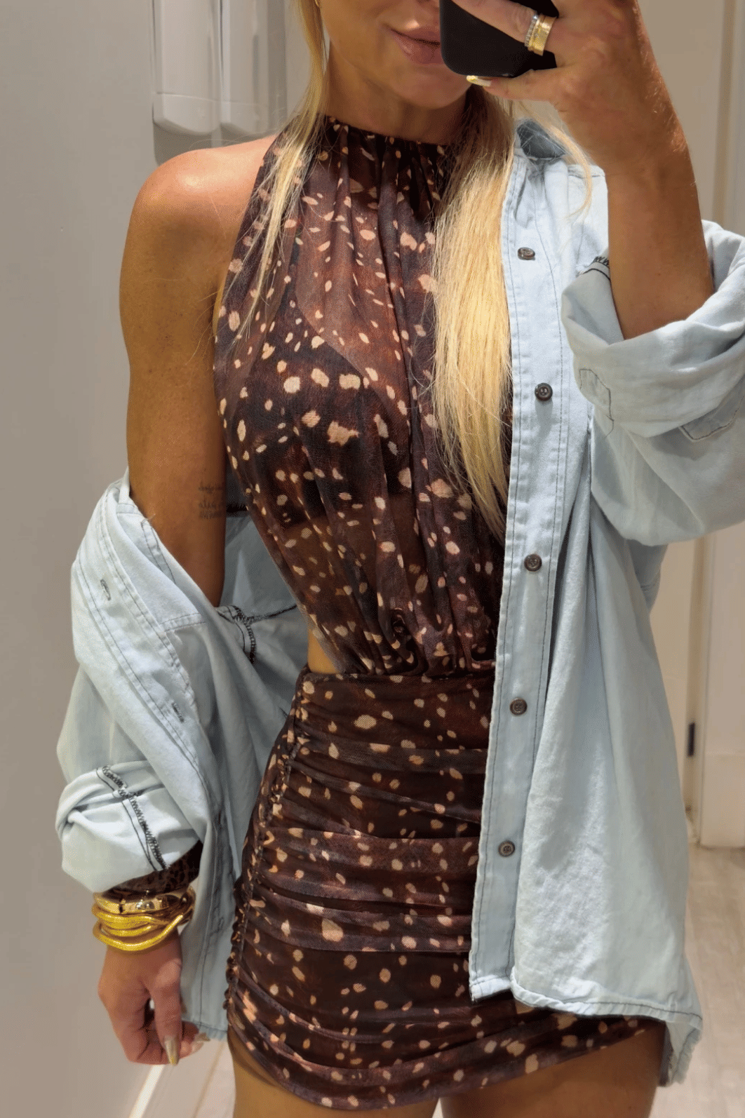 Camisa jeans alongada Dimitre Camisa jeans alongada Dimitre
