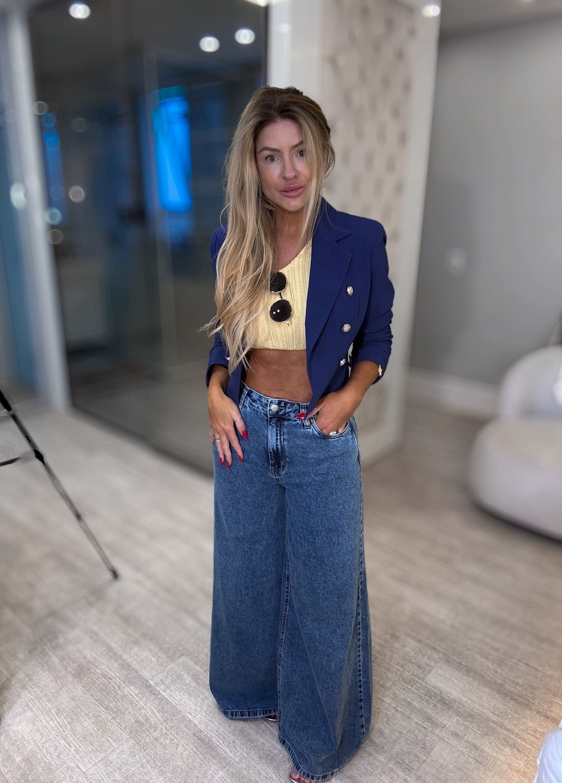 Blazer alfaiataria curto Celina Blazer alfaiataria curto Celina