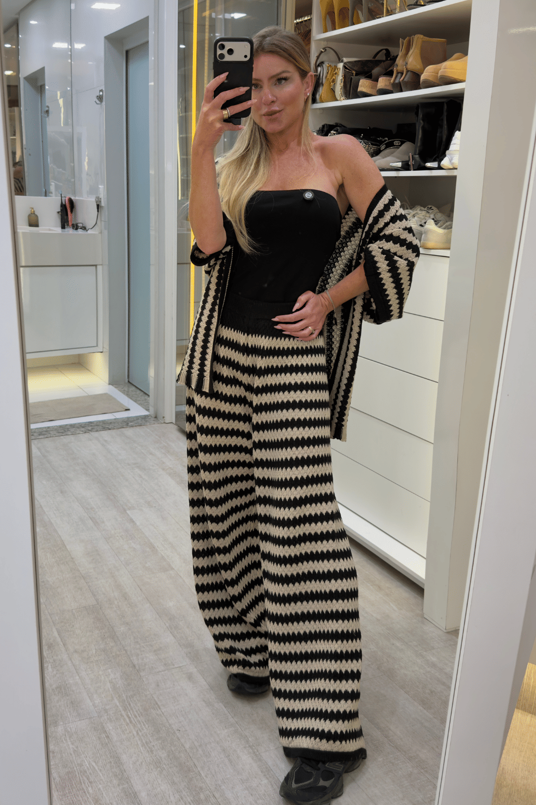 Conjunto calça e camisa de listra Mirela Conjunto calça e camisa de listra Mirela