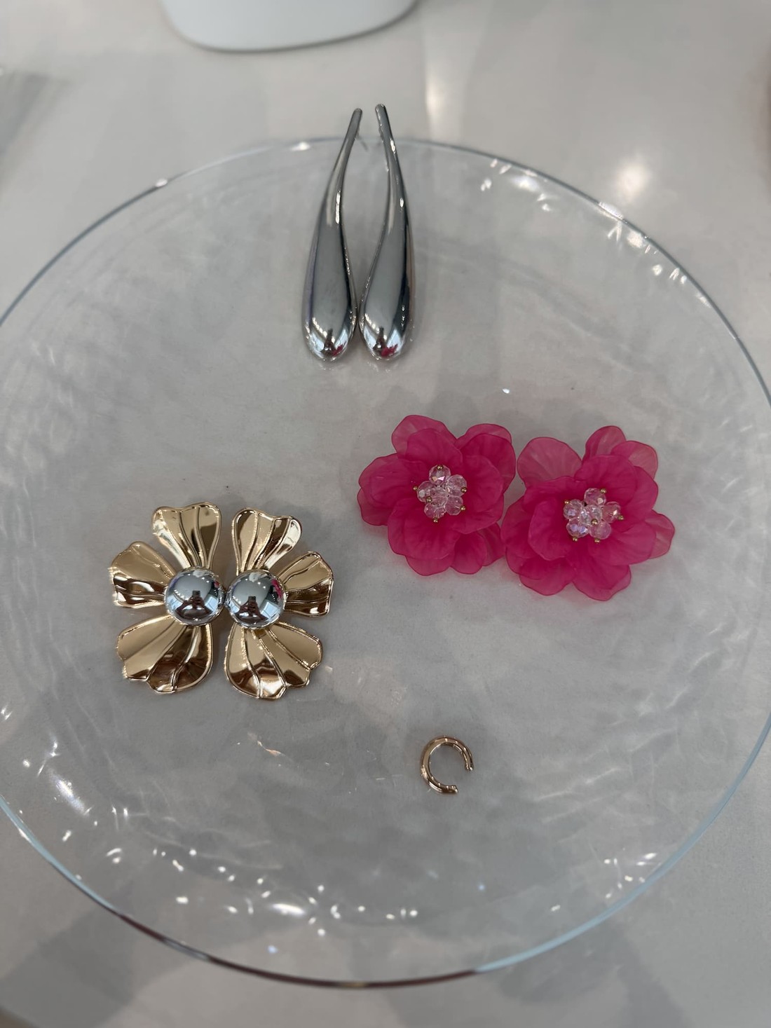 Brinco resinado em flor Brinco resinado em flor