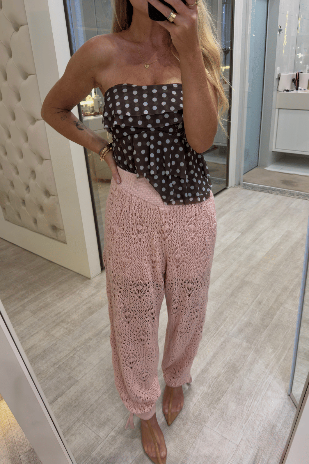 Calça Aladim em Tricô Rebeca Calça Aladim em Tricô Rebeca