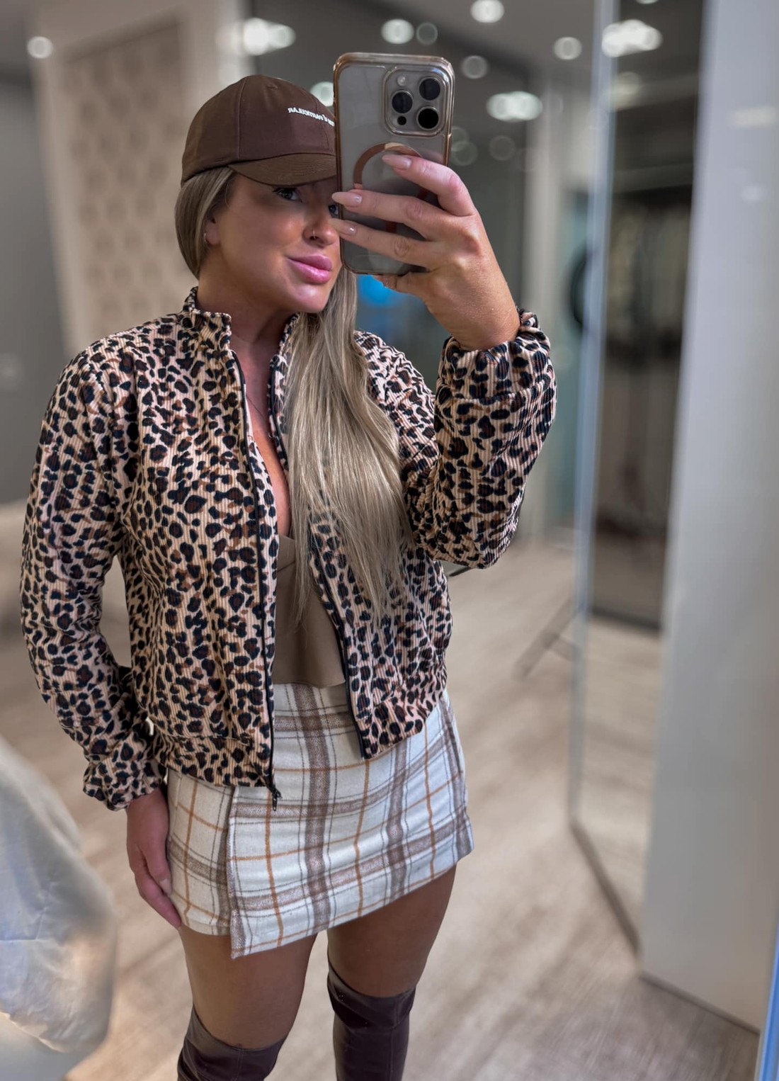 Short saia de lã xadrez Maitê