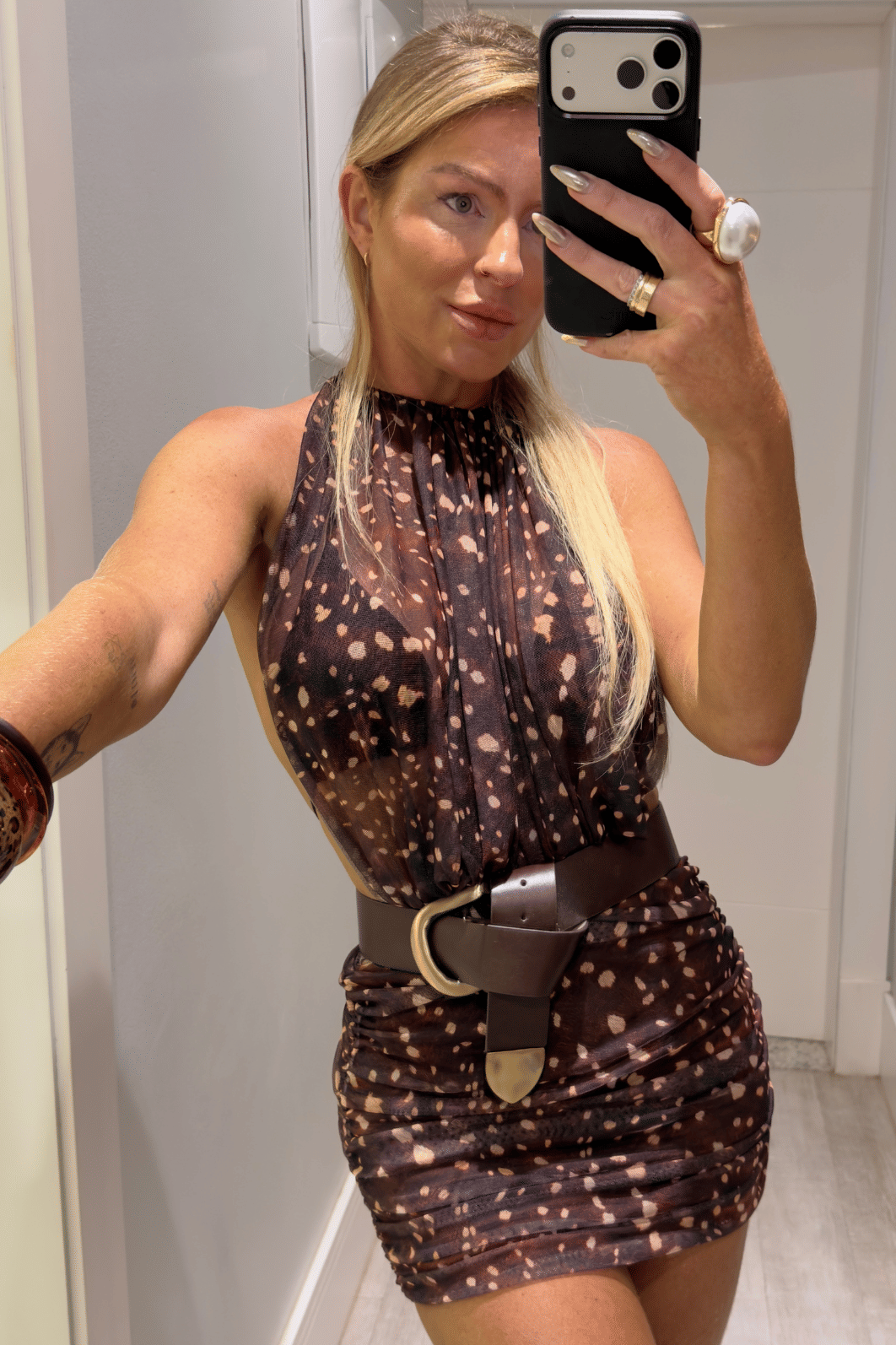 Vestido Frente Única em Tule Bambi Louren