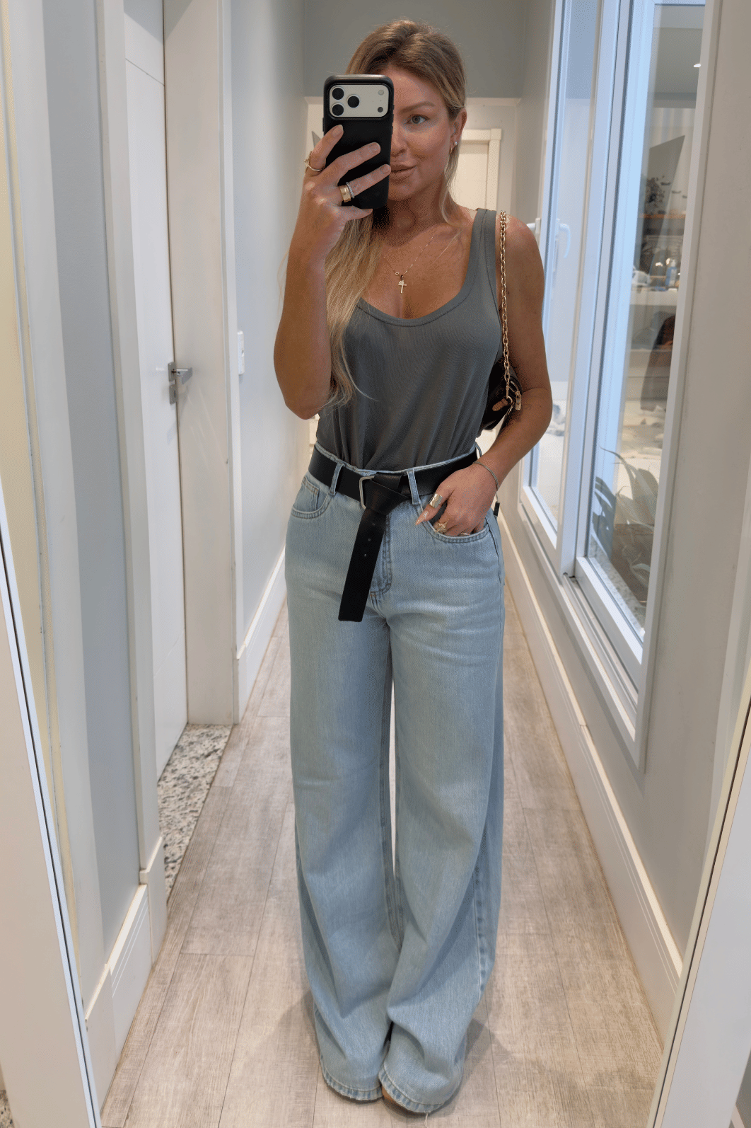 Calça jeans wide leg Samantha Calça jeans wide leg Samantha