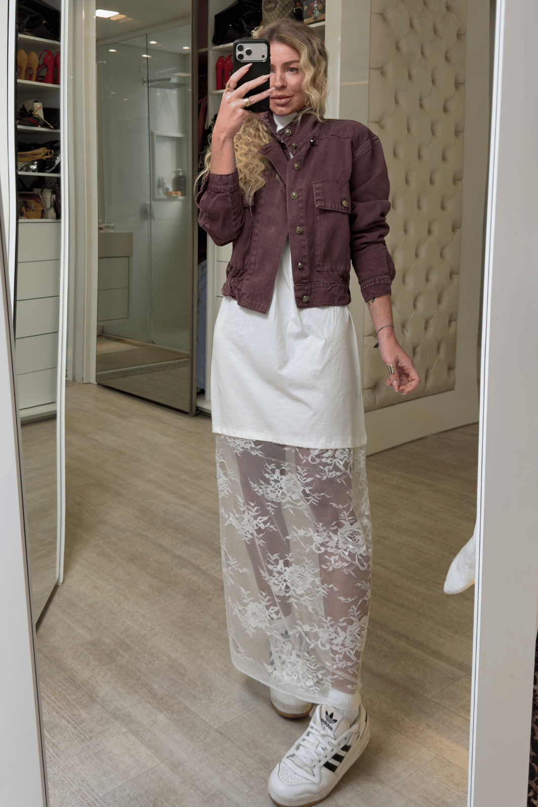 Vestido longo de renda OFF WHITE Maya Vestido longo de renda OFF WHITE Maya