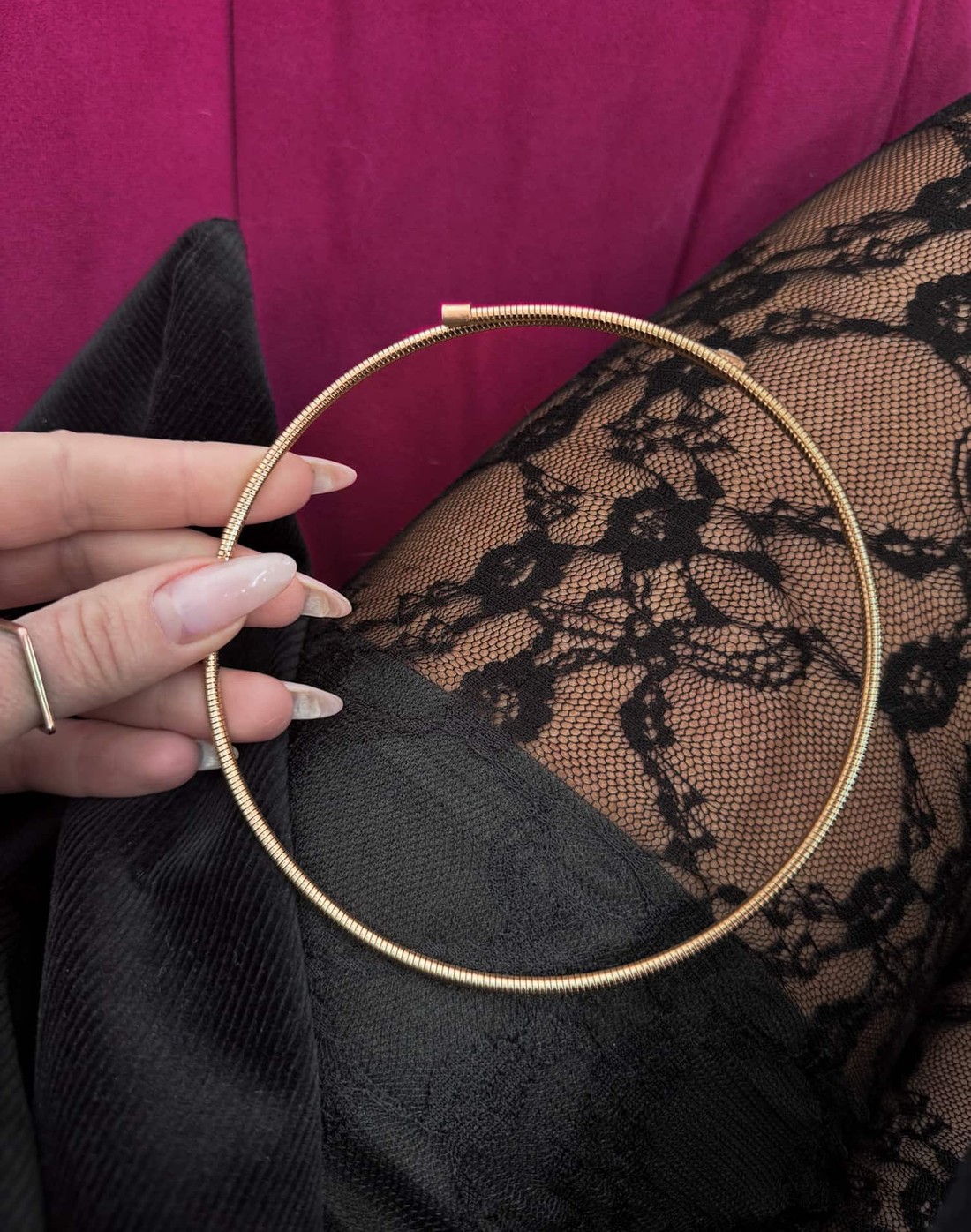 Colar choker rabo de rato redondo Colar choker rabo de rato redondo