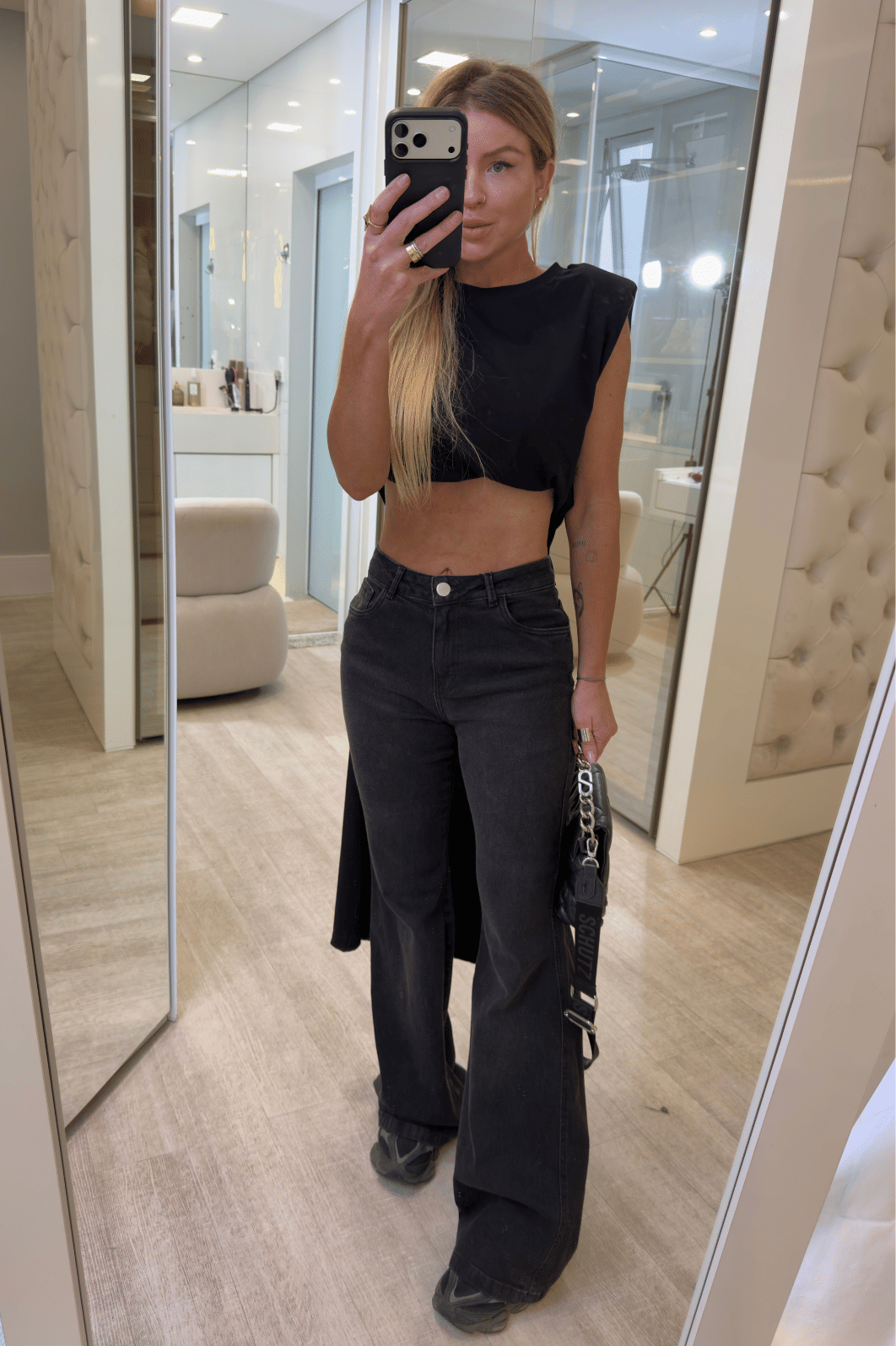 Calça jeans wide leg Amábili Calça jeans wide leg Amábili