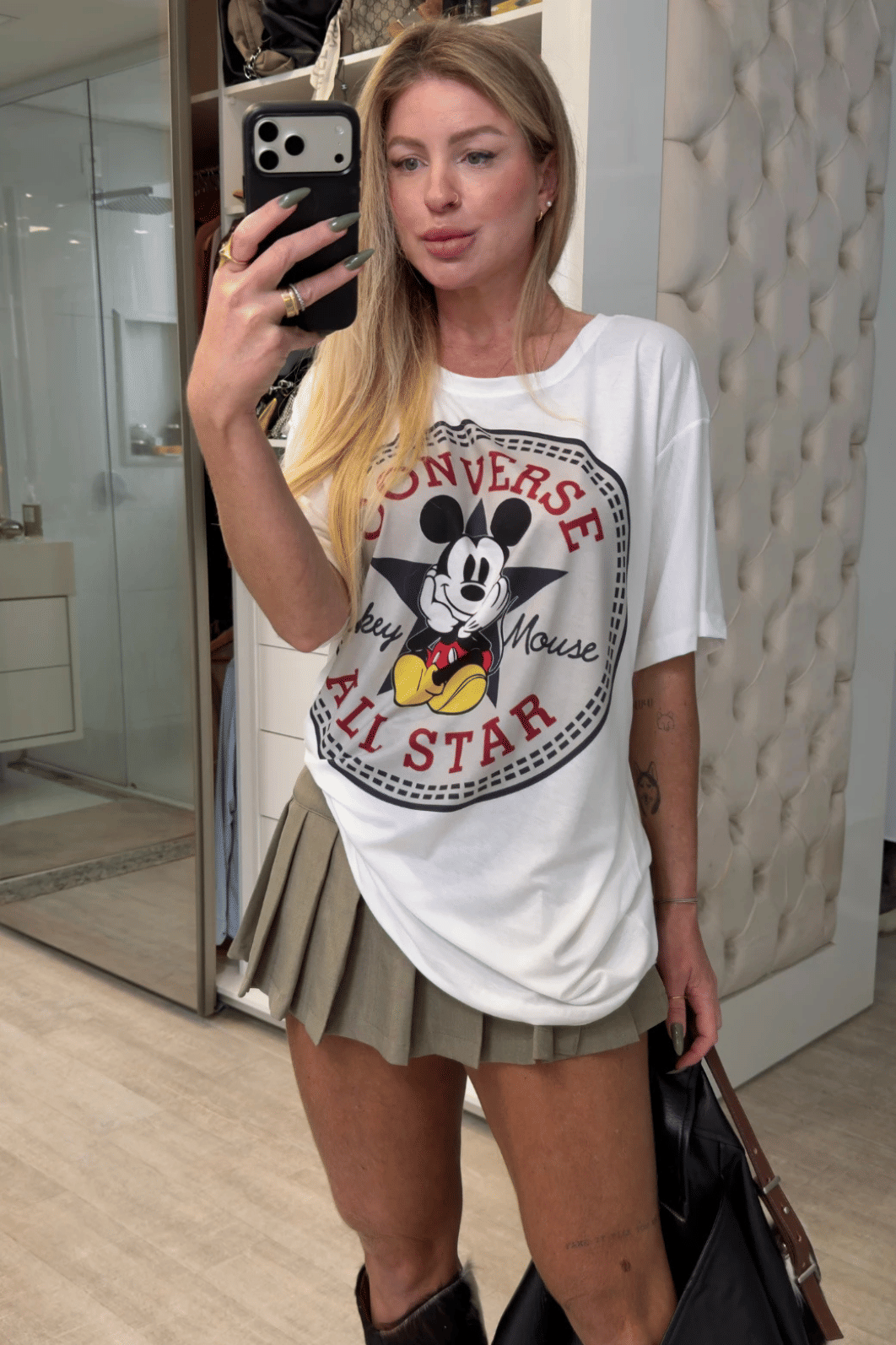 Camiseta alongada estampa All Star Camiseta alongada estampa All Star