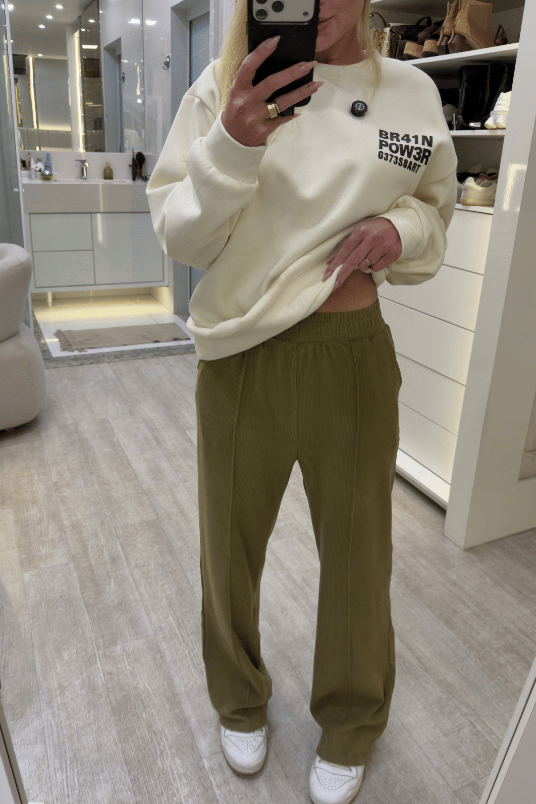 Casaco de moletom oversized estampa brain power Casaco de moletom oversized estampa brain power