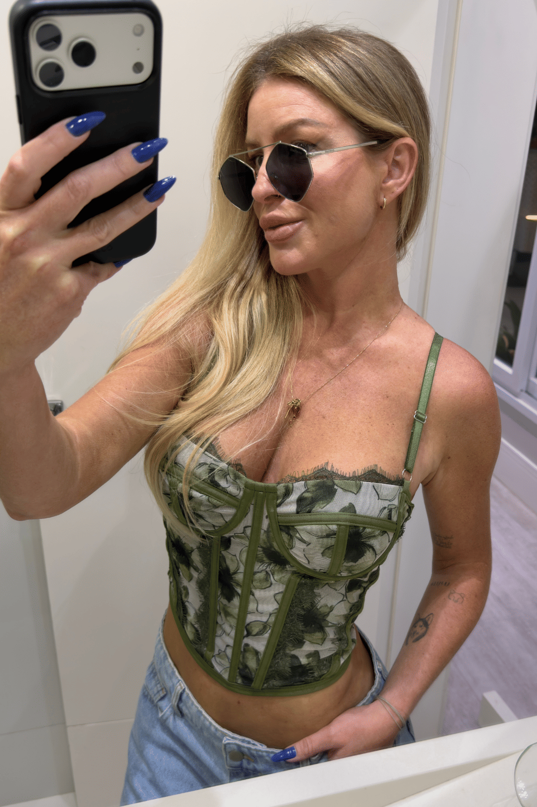 Cropped corset estampa floral Cropped corset estampa floral
