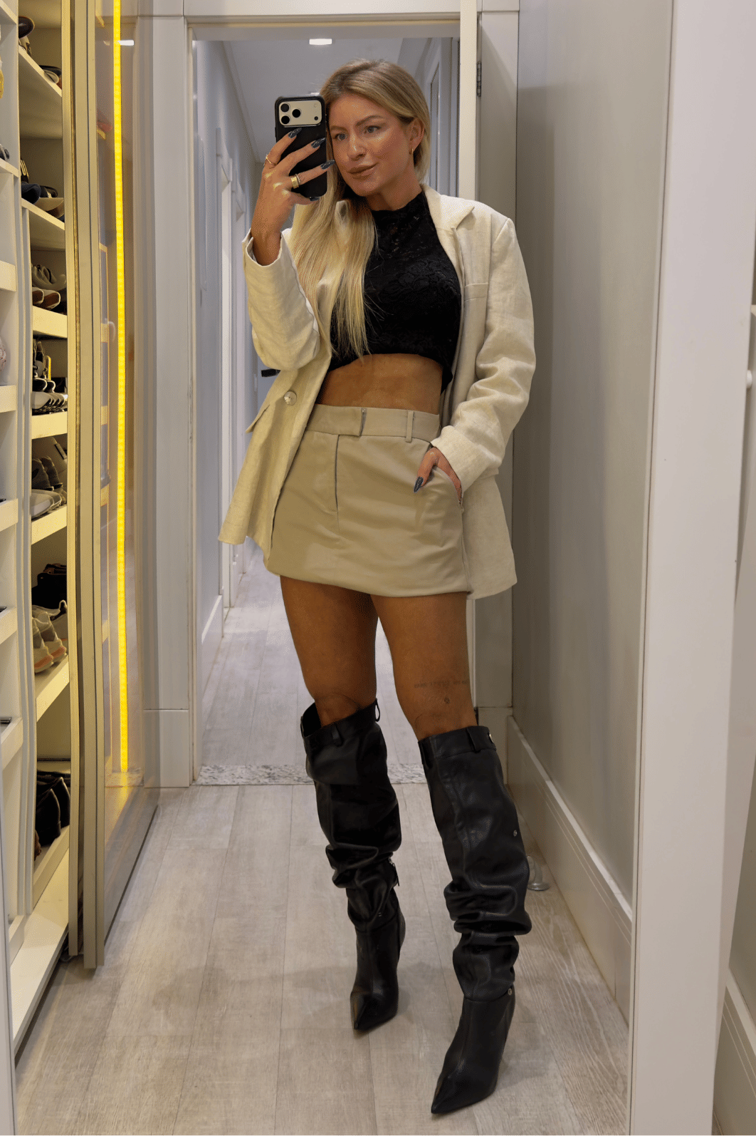 Short saia alfaiataria Audrey COR DOCE