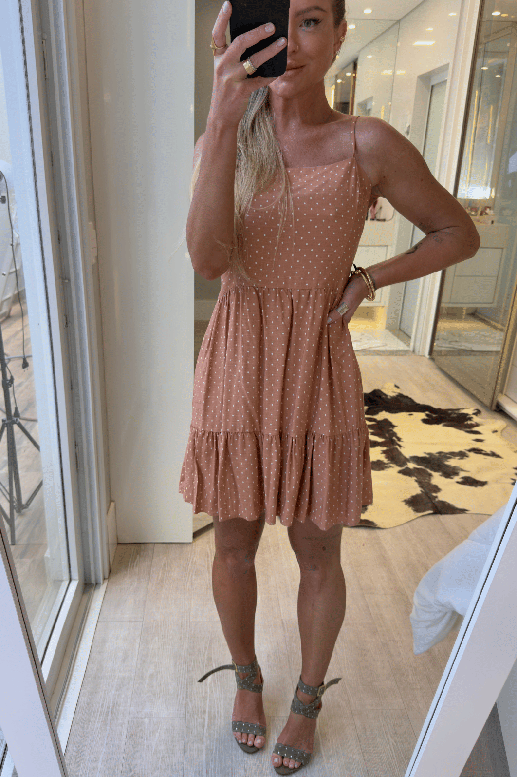 Vestido alcinhas poá Moana Vestido alcinhas poá Moana