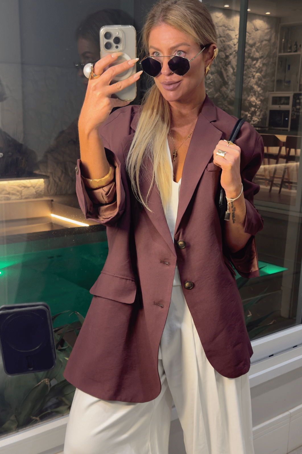 Blazer alfaiataria alongado over Muriel Blazer alfaiataria alongado over Muriel