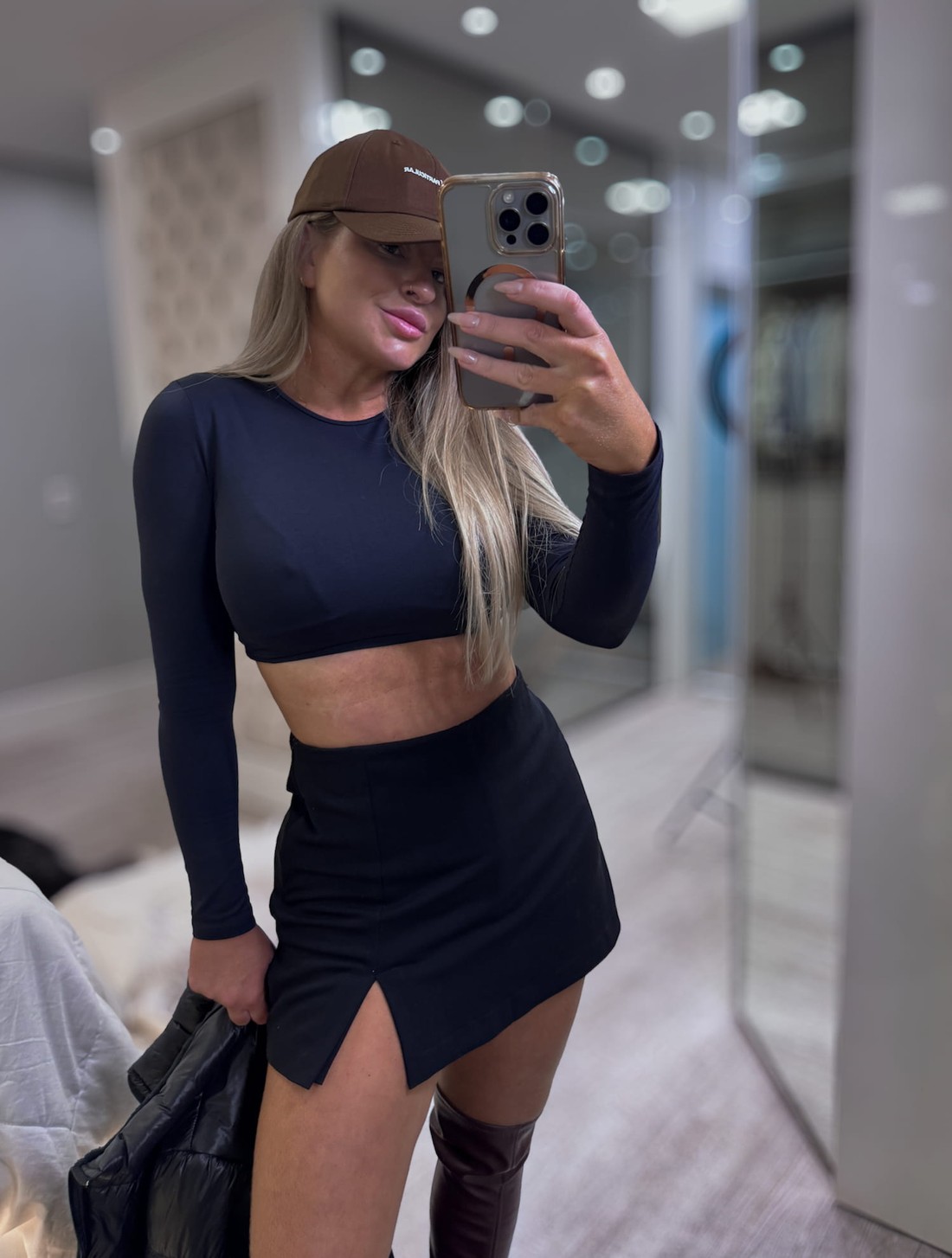 Short saia com fenda frontal Aghata