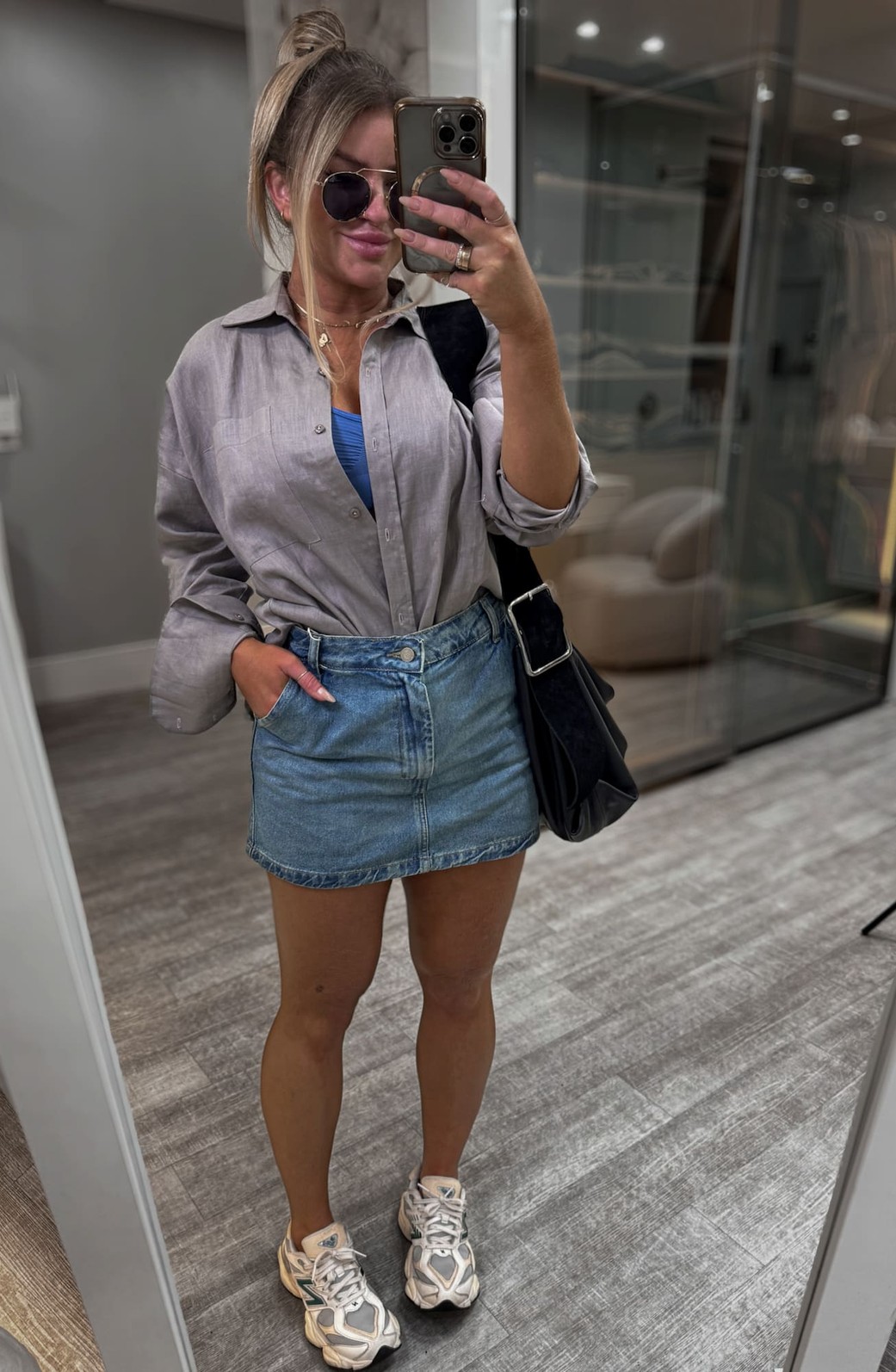 Short saia jeans Katherine Short saia jeans Katherine