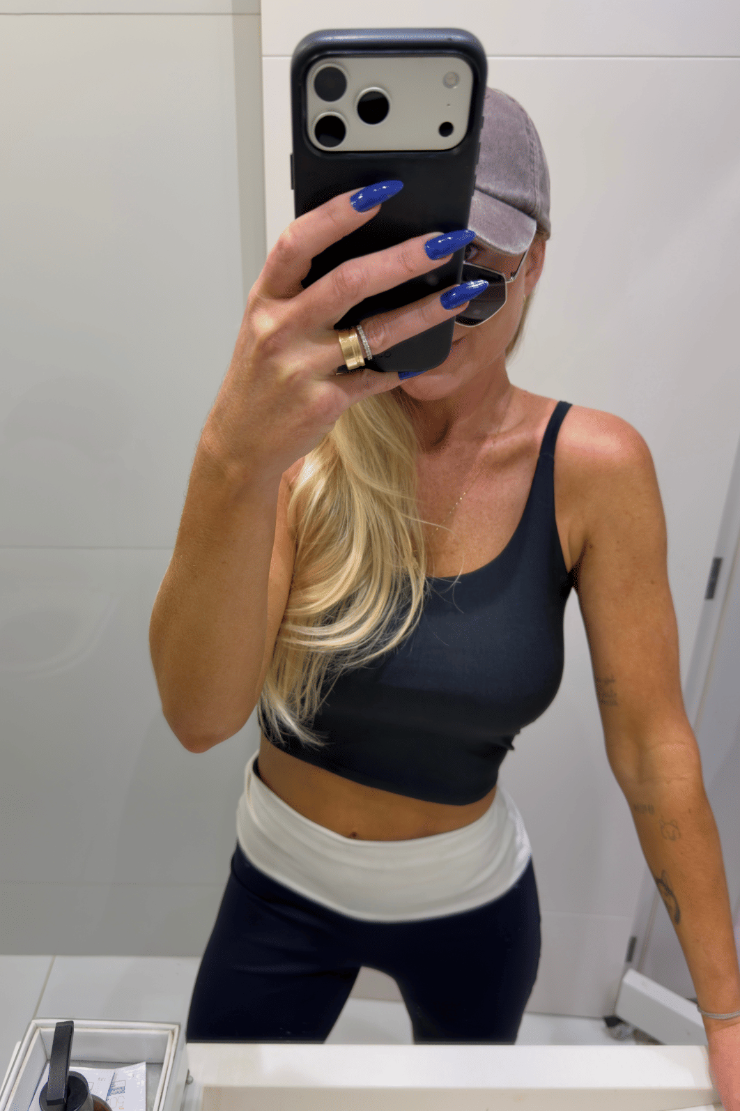 Conjunto calça flare e top faixa PB bicolor Indiara