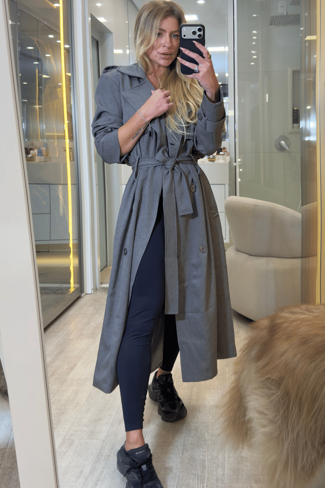 Sobretudo Trench coat Alfaiataria com amarração Sobretudo Trench coat Alfaiataria com amarração