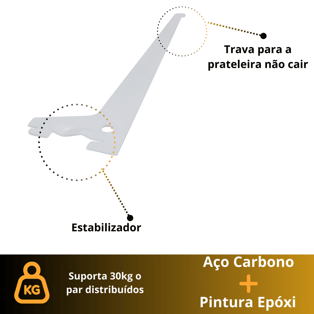 Estante de Prateleiras de 1,5m com Trilhos Estante de Prateleiras de 1,5m com Trilhos