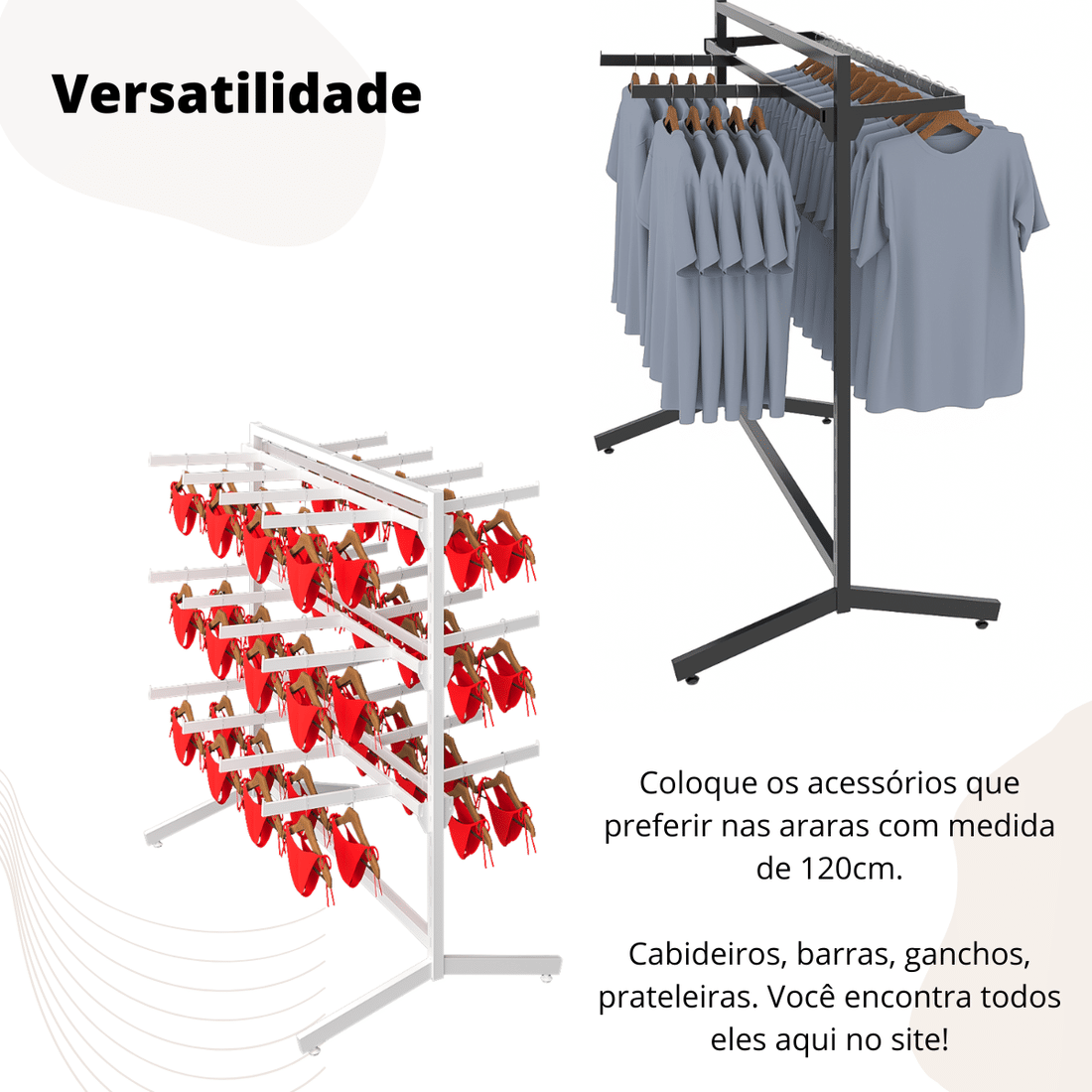 Arara Reta Desmontável com Cremalheira Arara Reta Desmontável com Cremalheira