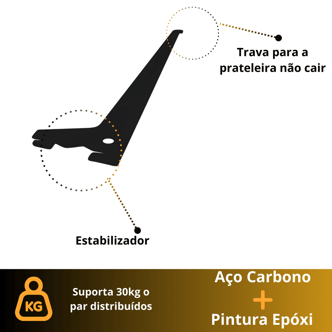 Kit 4 Trilhos 200cm com 20 Suportes e Parafusos e Buchas para Prateleira Kit 4 Trilhos 200cm com 20 Suportes e Parafusos e Buchas para Prateleira