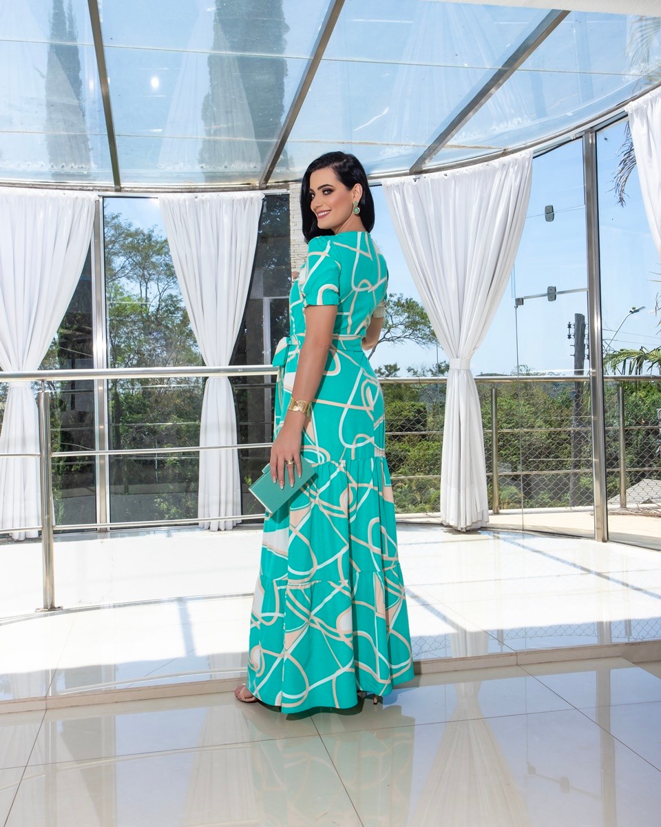 Vestido Longo Decote Coração 2372 Vestido Longo Decote Coração 2372