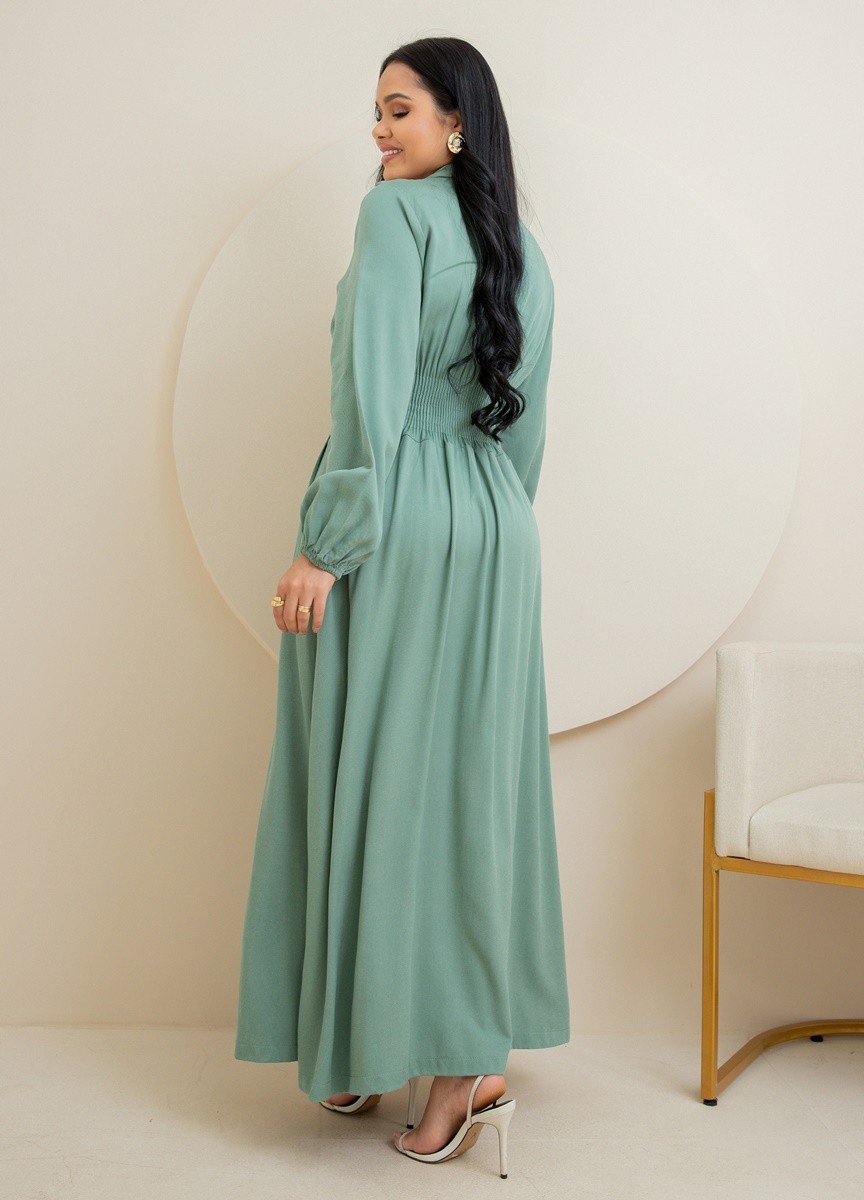 Vestido Chemise Manga Longa Com Botões 9026 Vestido Chemise Manga Longa Com Botões 9026