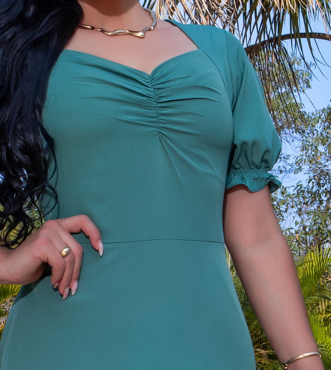 Vestido Midi Babado 0419 Vestido Midi Babado 0419