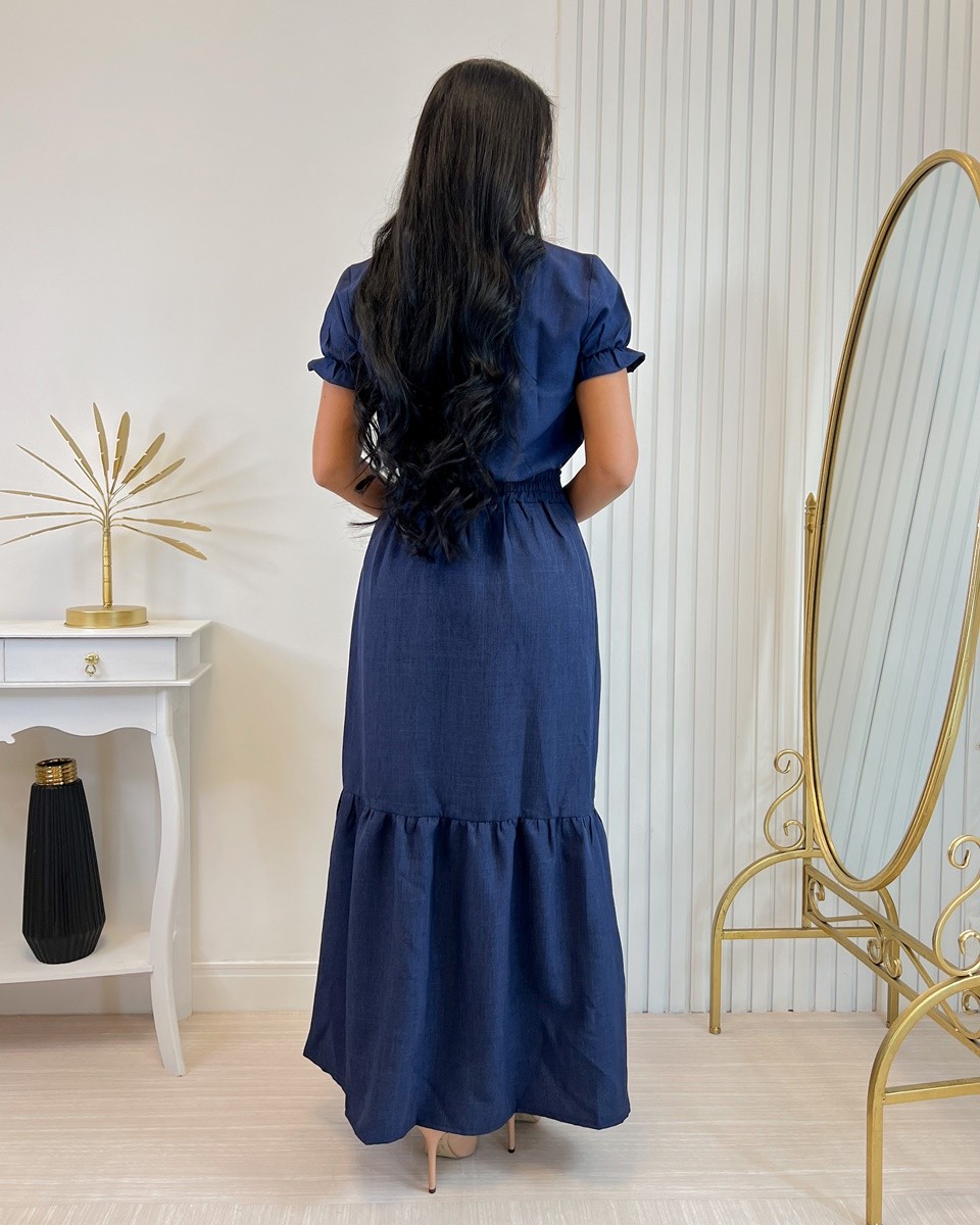 Conjunto Saia Longa e Blusa Manga Curta 0224 Conjunto Saia Longa e Blusa Manga Curta 0224