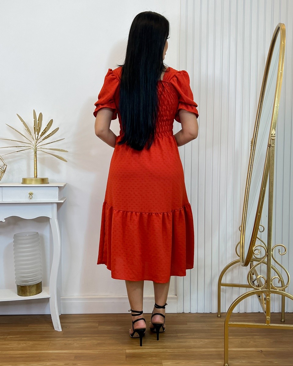 Vestido Liso Jacquard 0494 Vestido Liso Jacquard 0494