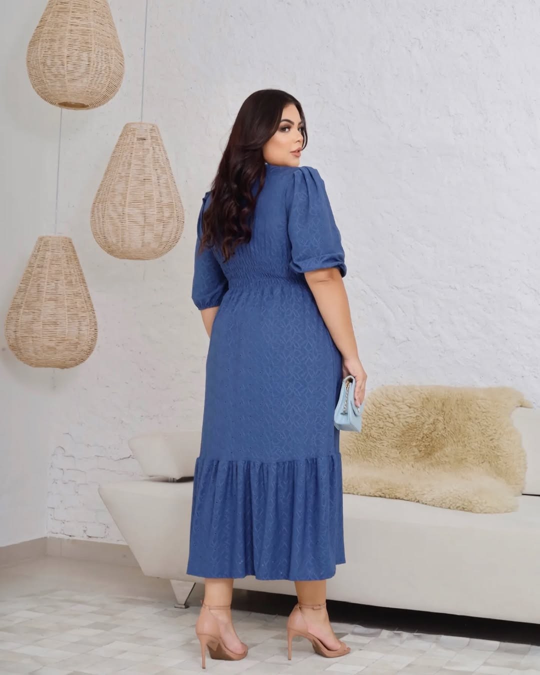 Vestido Midi Malha de Lese 3908 Vestido Midi Malha de Lese 3908