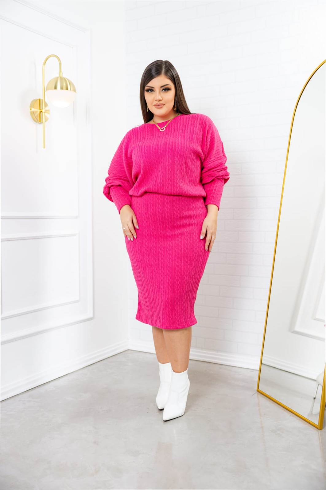 Conjunto Tricô Saia e Blusa Manga Longa 0232 Conjunto Tricô Saia e Blusa Manga Longa 0232