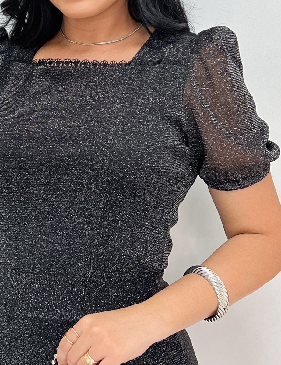 Vestido Tule Lurex 5009 Vestido Tule Lurex 5009