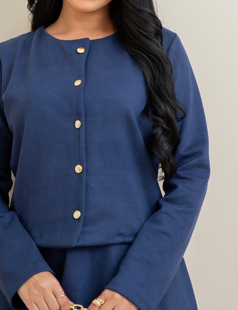 Conjunto Suede Saia e Casaco 0204 Conjunto Suede Saia e Casaco 0204