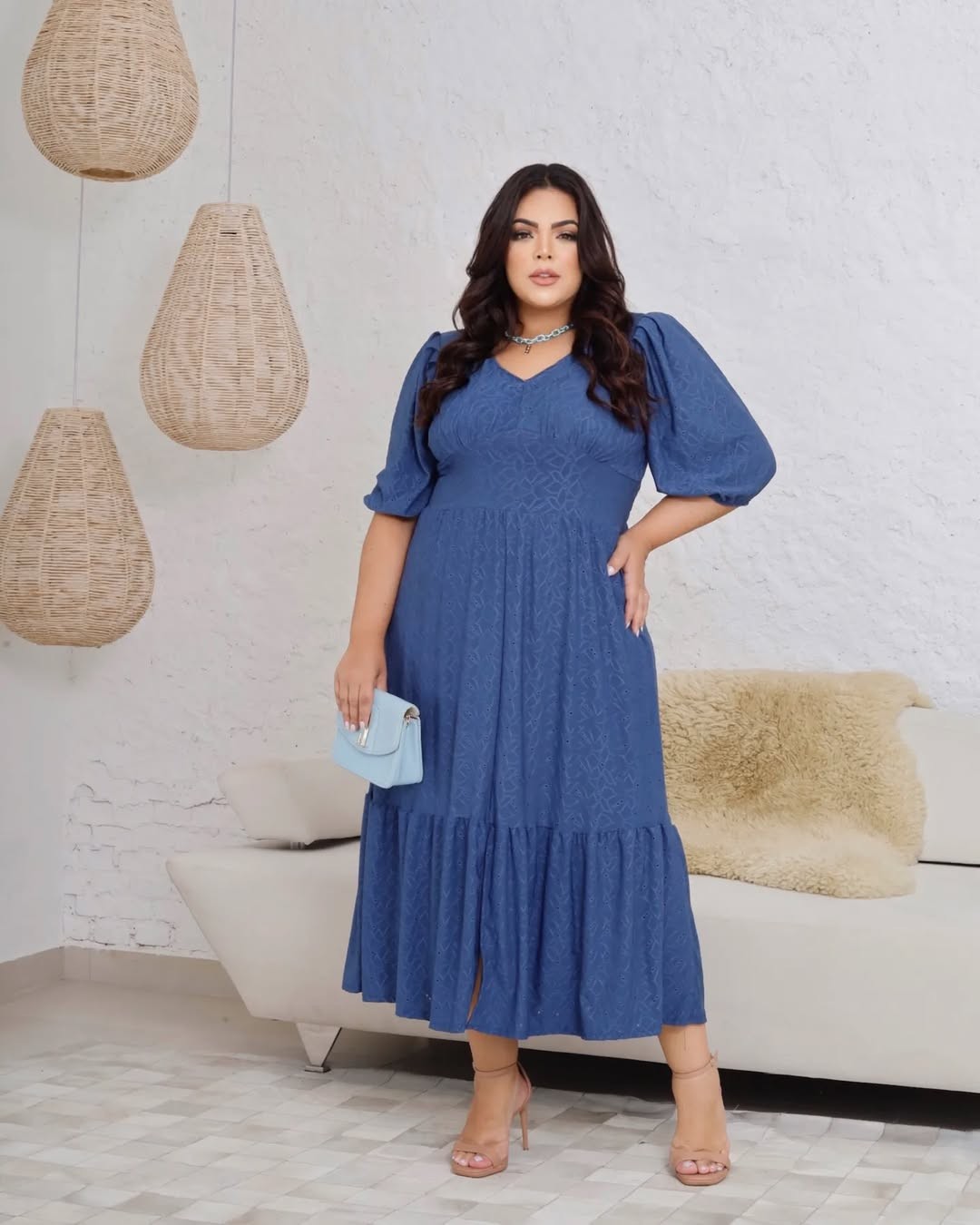 Vestido Midi Malha de Lese 3908 Vestido Midi Malha de Lese 3908