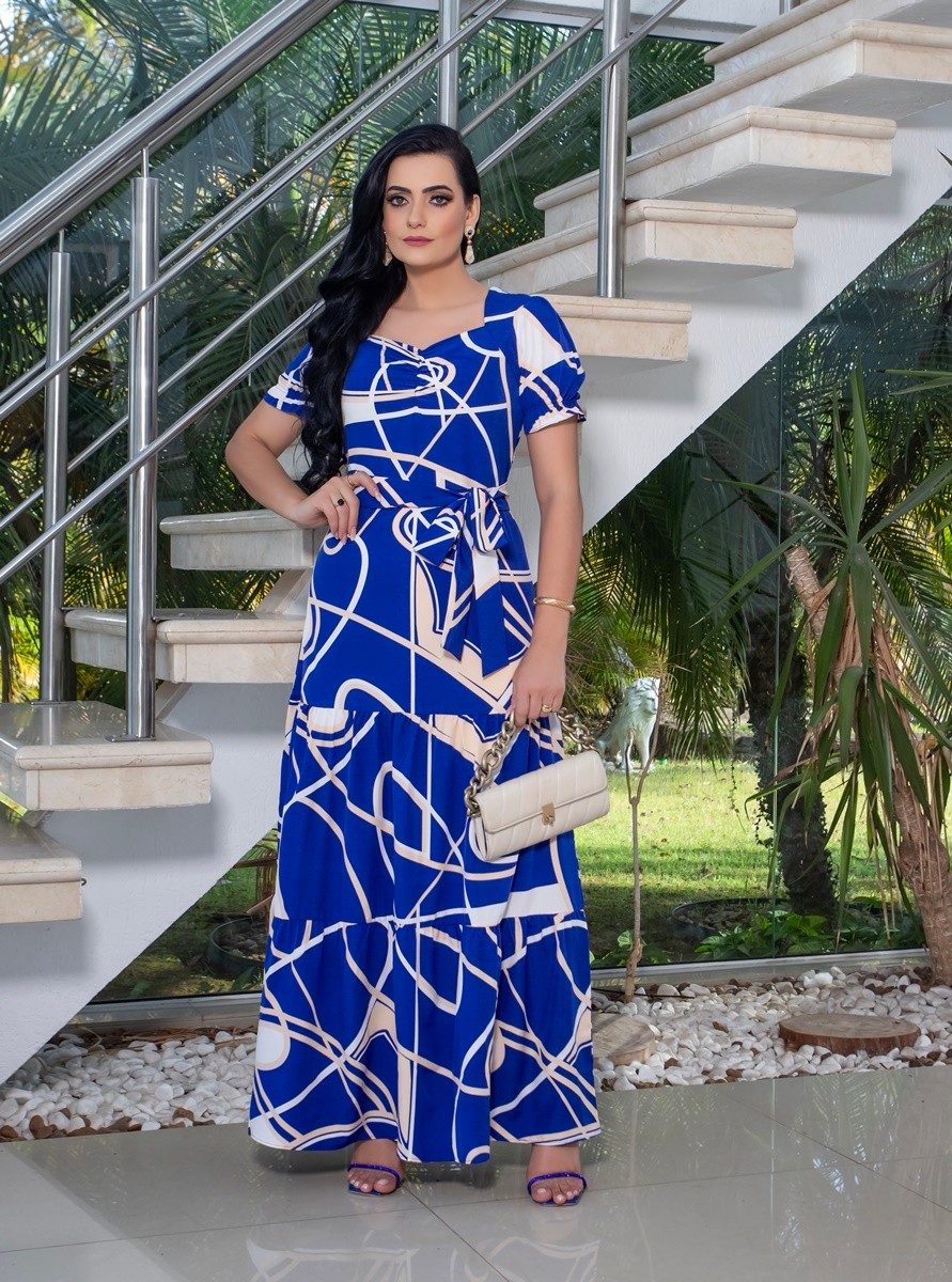 Vestido Longo Decote Coração 2372 Vestido Longo Decote Coração 2372