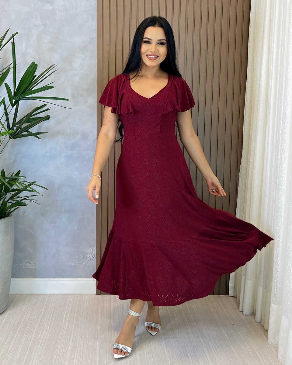 Vestido Midi Malha de Lese 3419 Vestido Midi Malha de Lese 3419