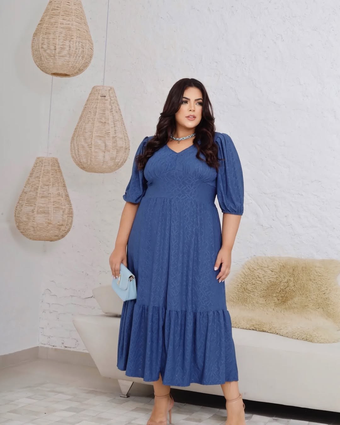 Vestido Midi Malha de Lese 3908 Vestido Midi Malha de Lese 3908