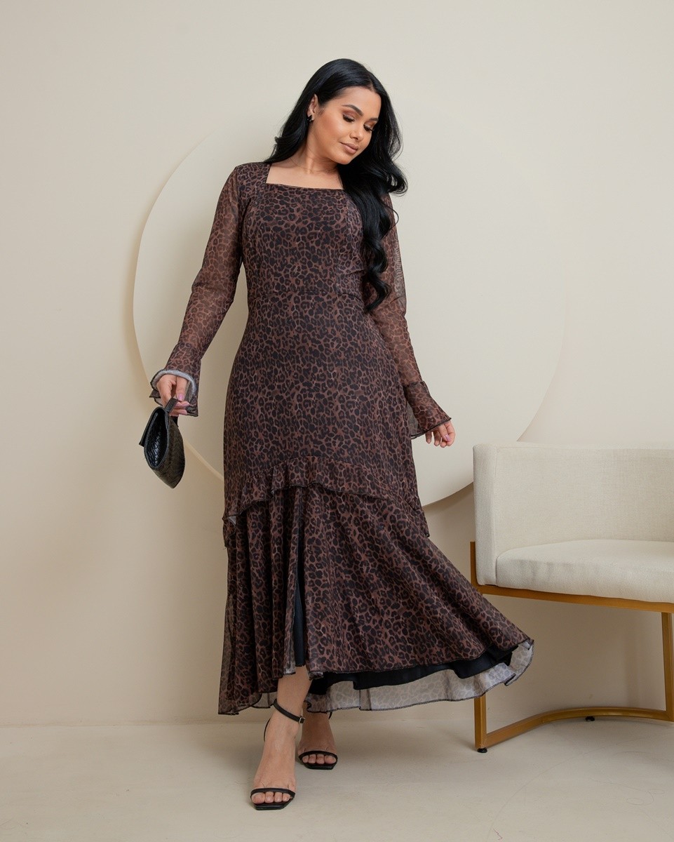 Vestido Midi Tule 9031 Vestido Midi Tule 9031