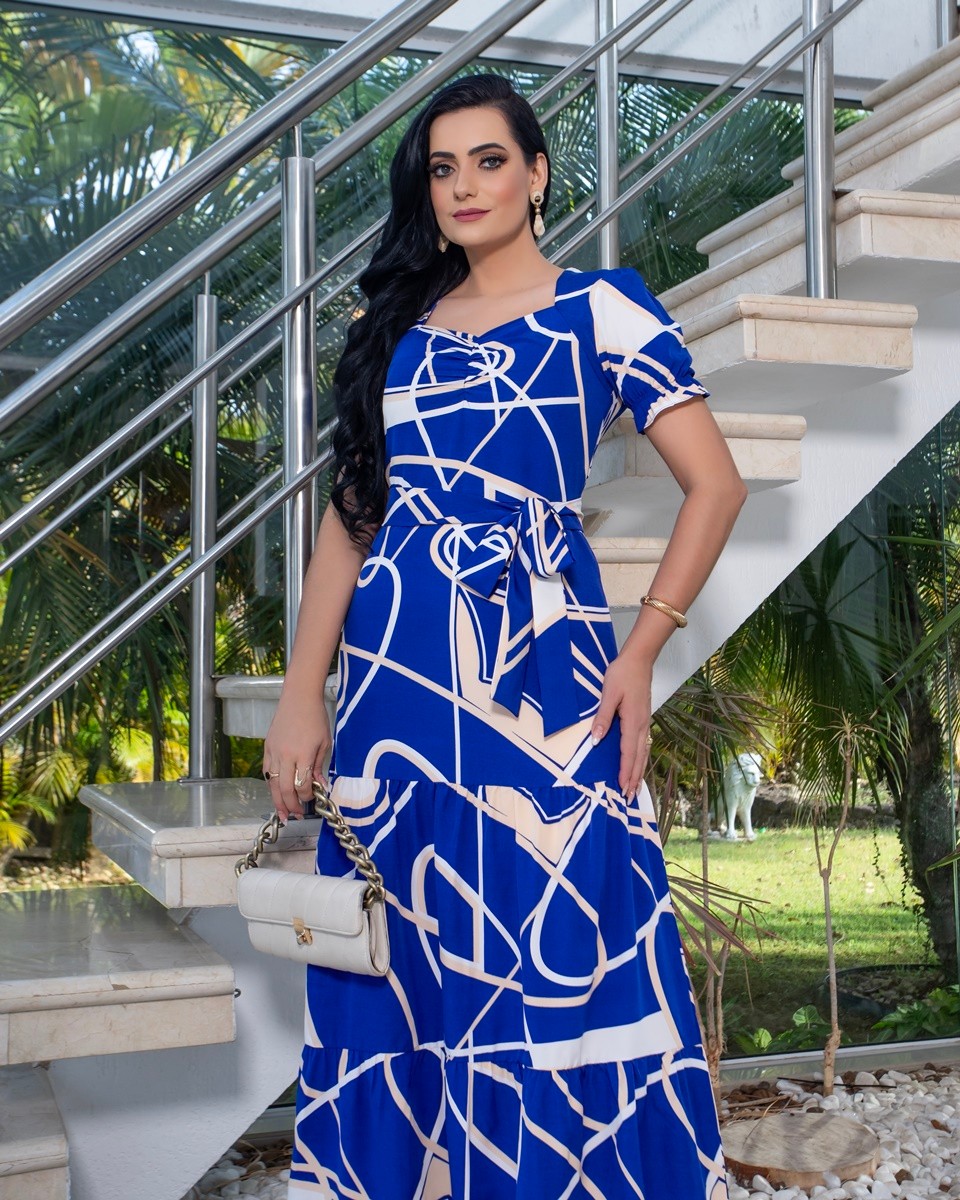 Vestido Longo Decote Coração 2372 Vestido Longo Decote Coração 2372