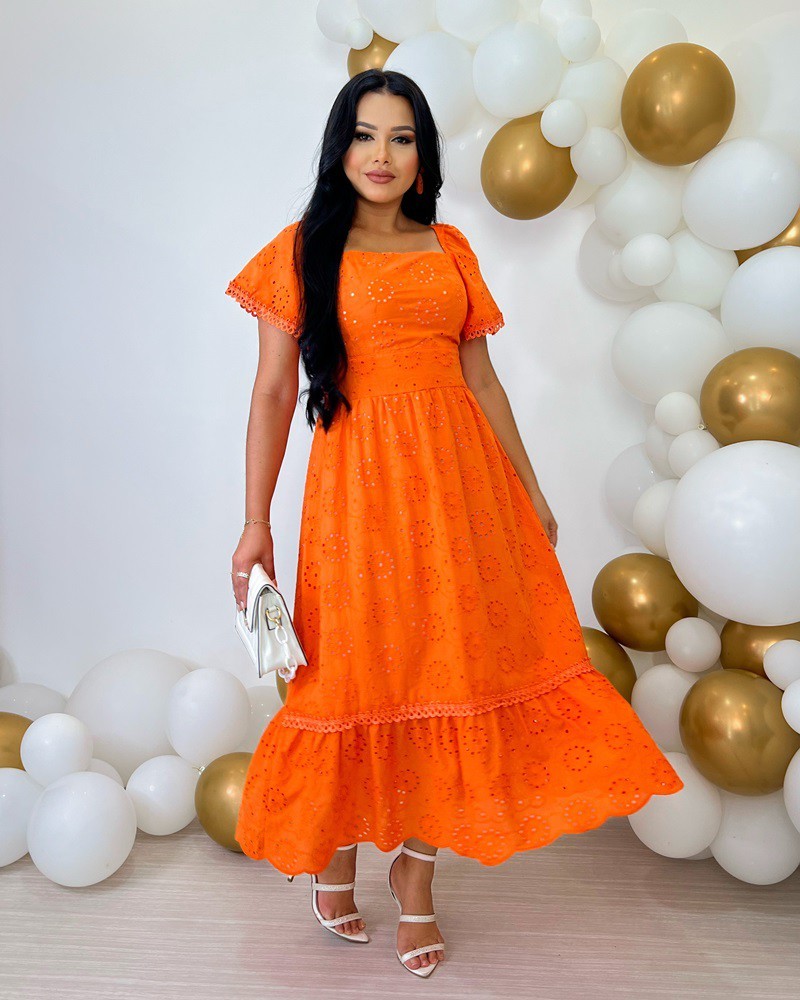 Vestido Lese de Algodão 3417 Vestido Lese de Algodão 3417